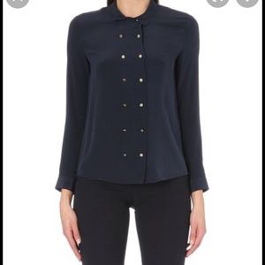 The Kooples 100% silk blouse (Navy)